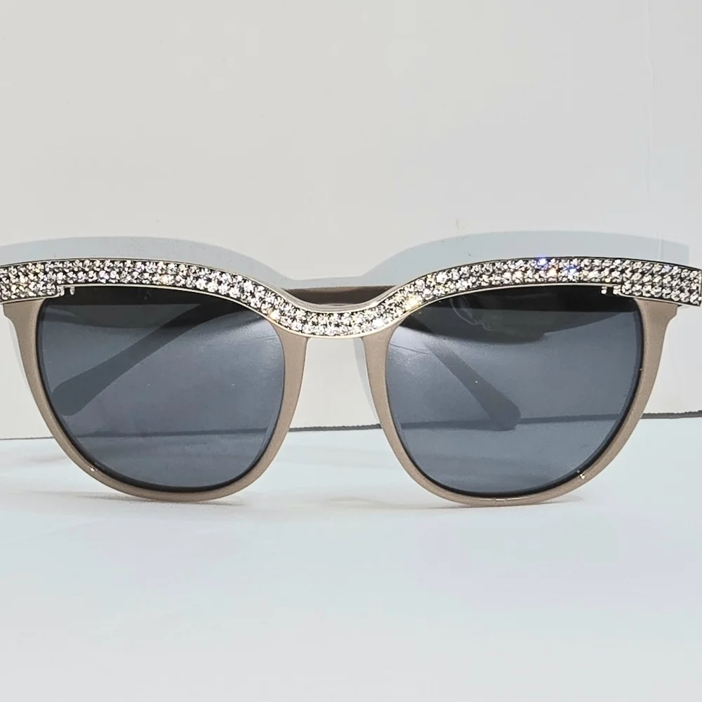 Perverse Camel Color Rhinestone Glasses in Great Condition